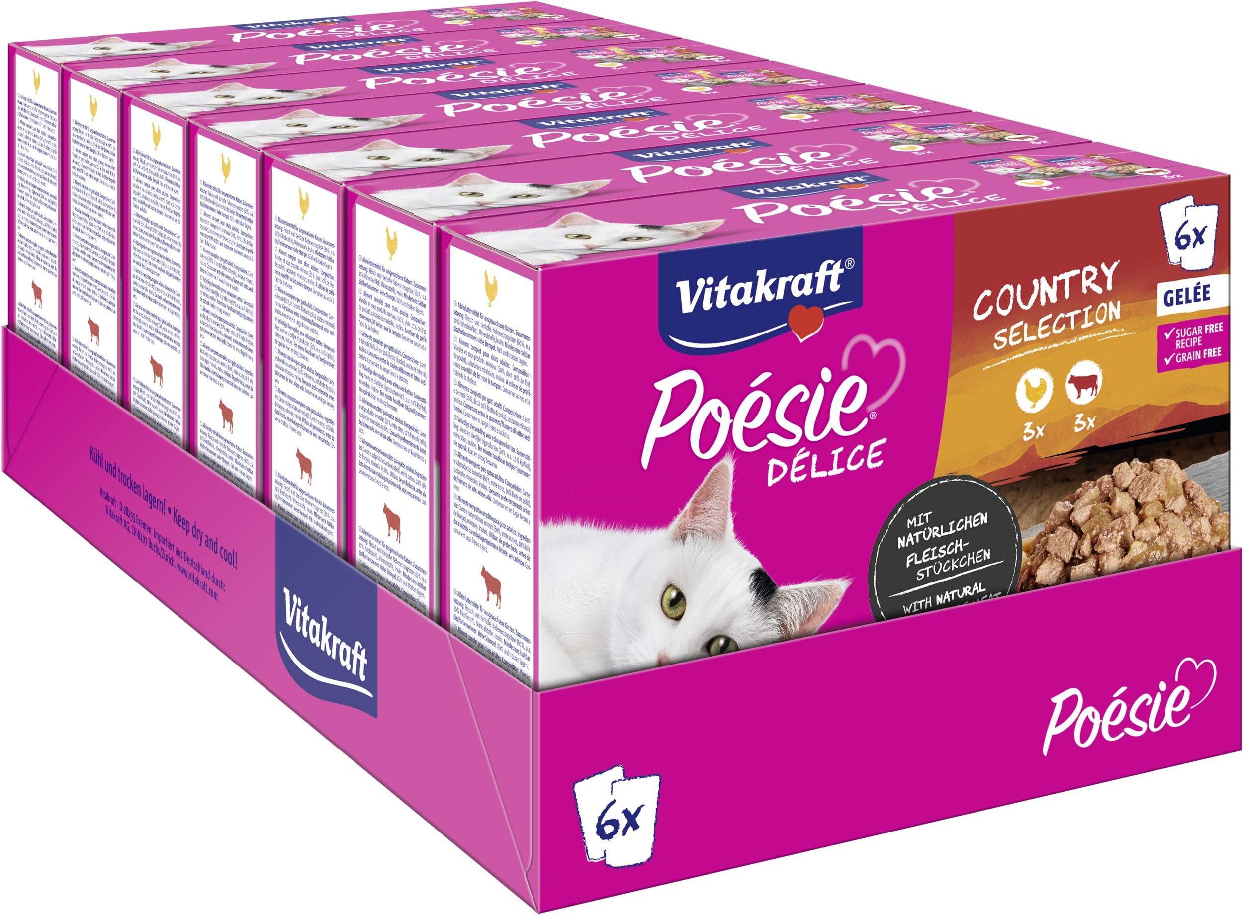 Vitakraft Poésie Mousse Con Pollo - Cibo Umido Per Gatti Adulti, 12 Scatolette Da 85g, Senza Zuccheri - Foto 9