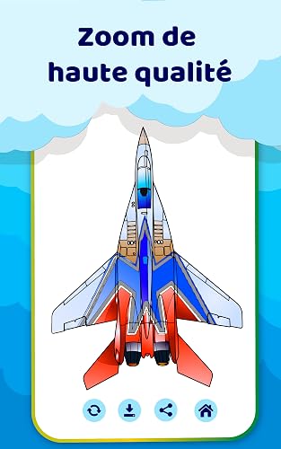 Livre de Coloriage Militaire Avion – vue 3