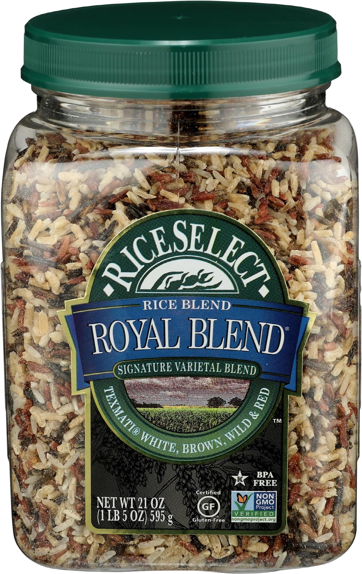 Royal Blend Texmati White, Brown, Wild, and Red Rice, 21 Ounce