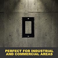 Vista 7 de Faith Cubierta decorativa para interruptor de luz o placa de pared de toma de receptáculo, 1 banda de 4.55 x 2.75 pulgadas, termoplástico de Negro