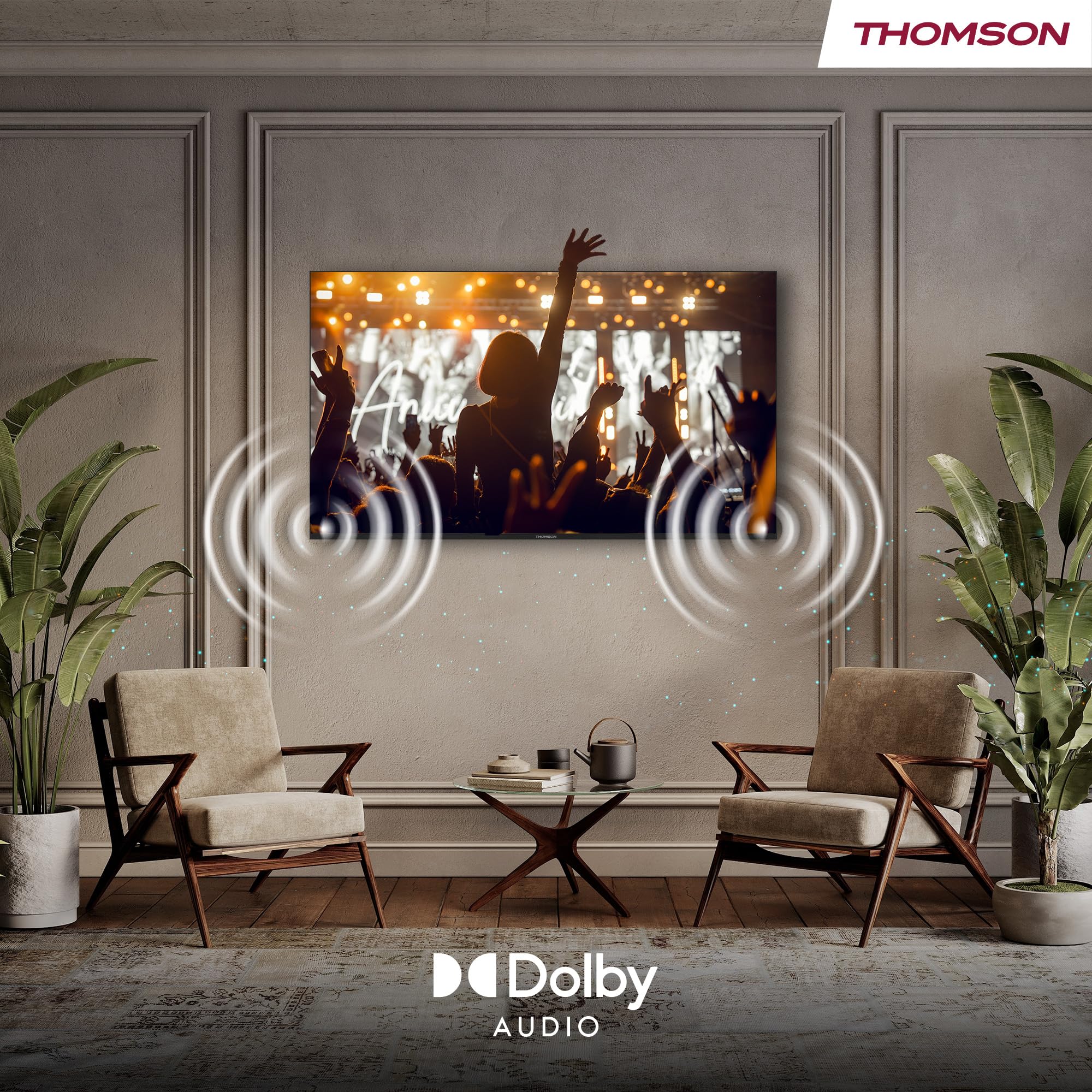 THOMSON 24 Pouces (60 cm) HD LED Smart TV, Wi-FI, Commande vocale, HDR10, Dolby Audio, Triple Tuner (Câble-Satellite-TNT), HDMI, USB, 1.5GB RAM, 8GB Flash – 24HT2S15