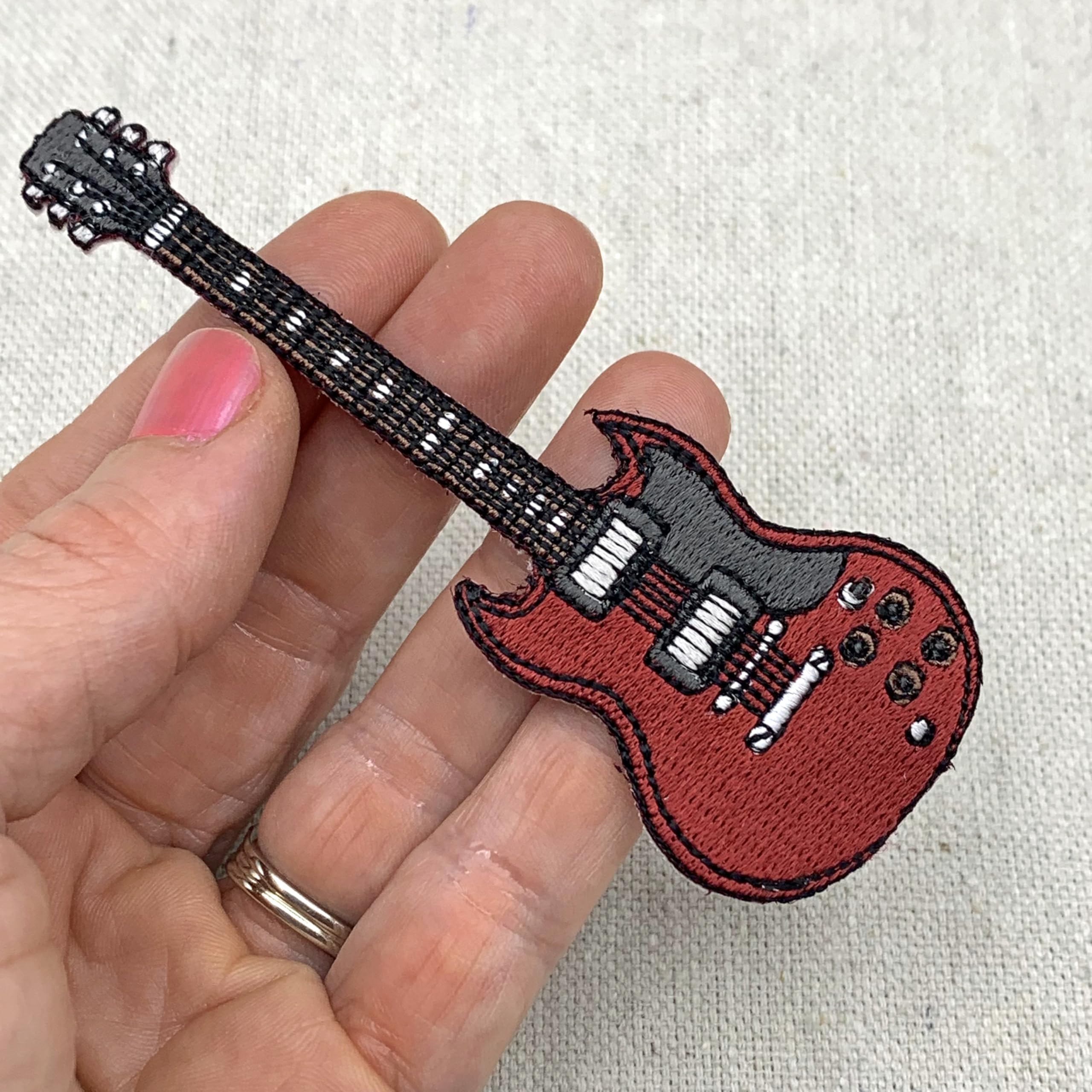 Parche Bordado De Guitarra Para Banda De Rock - Insignia De Tela Con Diseño Eléctrico, Ideal Para Música Acústica