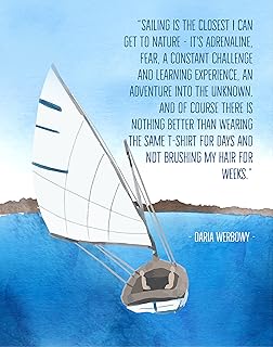 Motivational Quality made Sailing Quotes, Inspirational Wall Art Posters Home Office Library School Hallway Decor for Sailing Lover, Friends, Yachtsman, Athletes - Unframed 11 X 14 Inch By H+CO