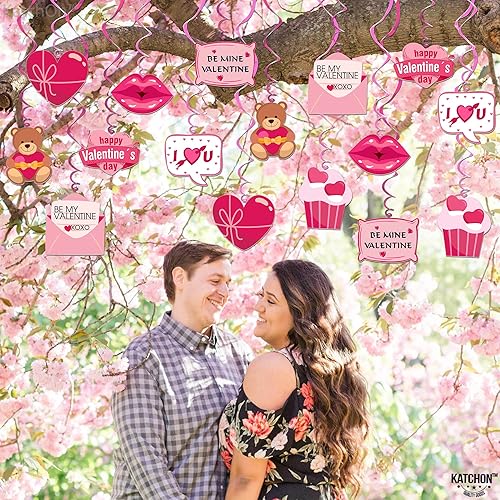 Miniatura 8 de KatchOn, Remolinos colgantes de San Valentín, grandes, paquete de 30, no se pueden hacer tú mismo, decoraciones colgantes de San Valentín,