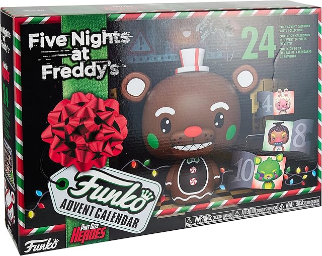 Funko POP Christmas Advent Calendar: Five Night`s At Freddy`s With 24 Days of Surprise Blacklight Pocket POP! Figurine Toys Ideal Holiday Advent Calendar Xmas Surprise Gift 58458