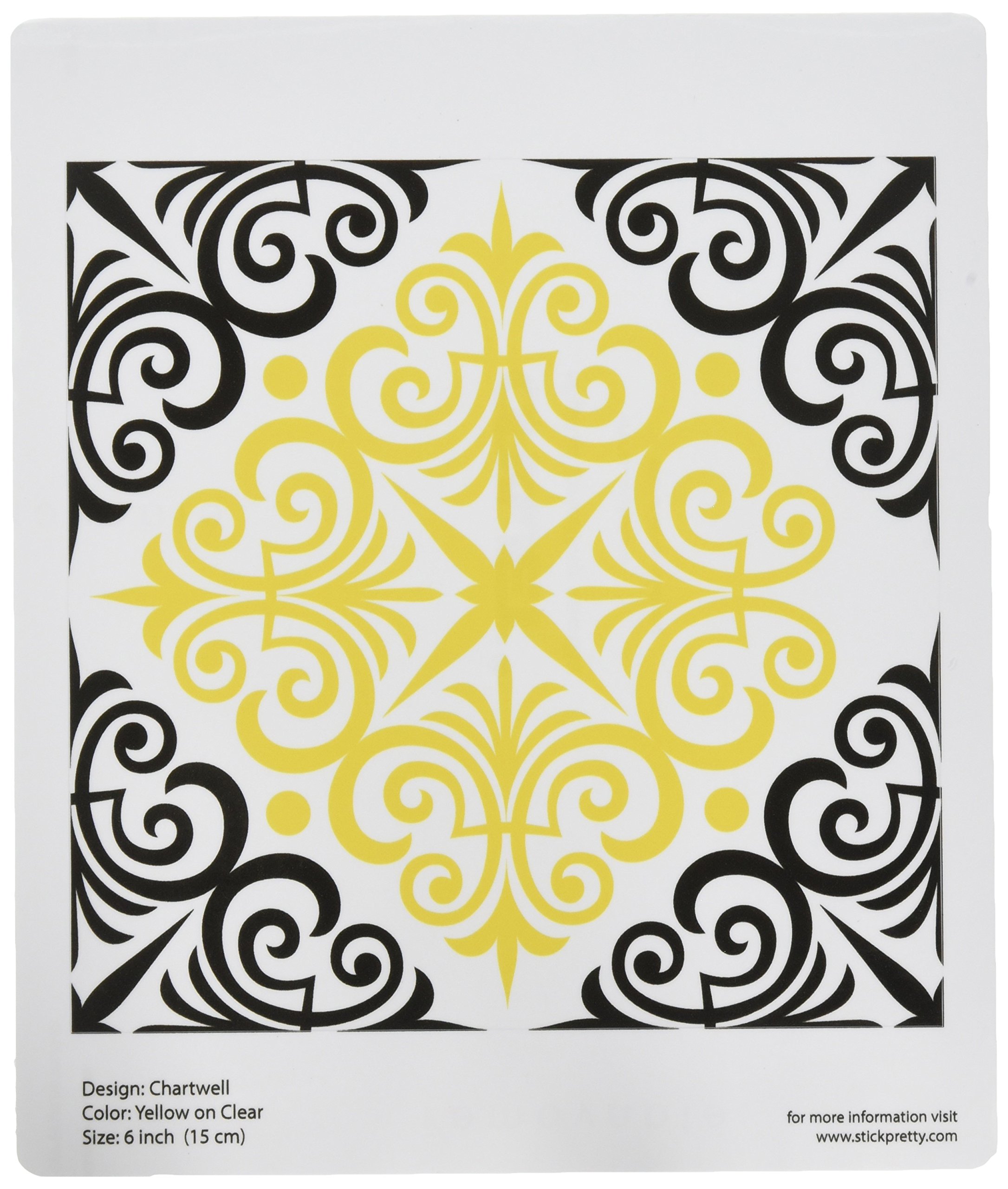 Odhams PressChartwell Yellow Re-Tile Decal with Clear Background, 6"
