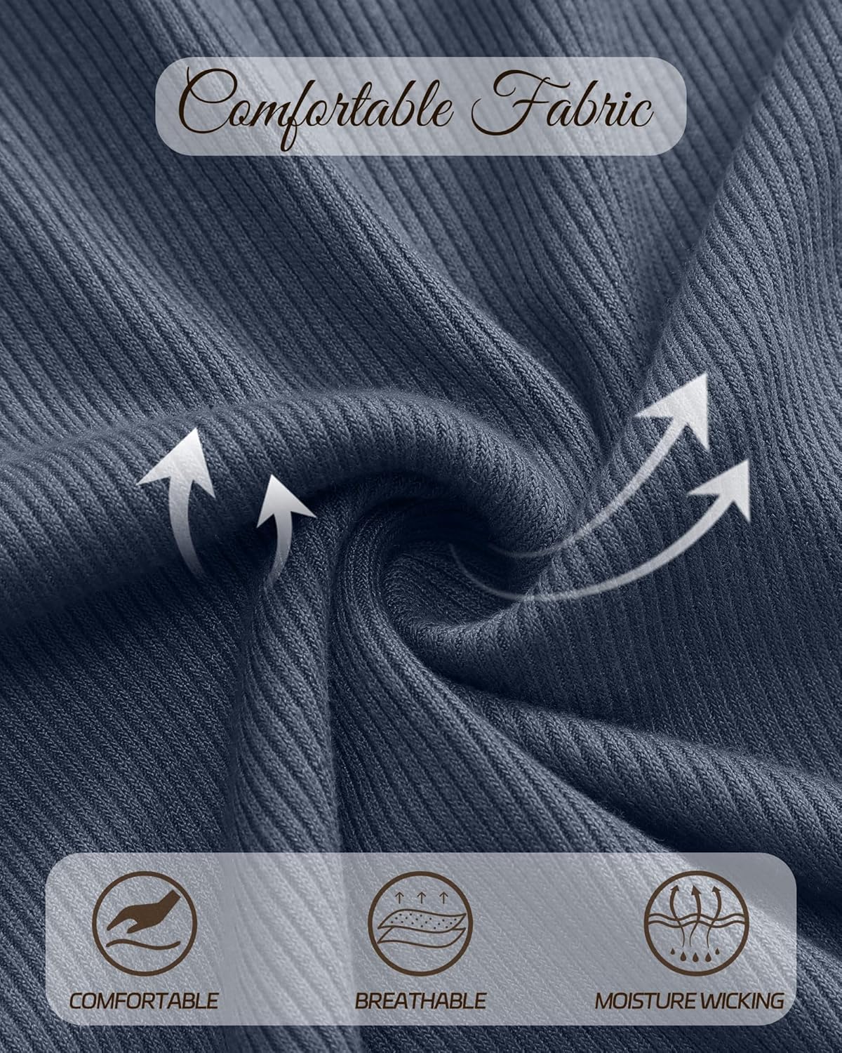 Neer 3 Pack 3/4 Sleeve Tops for Women, Cotton Scoop Neck Ribbed Three Quarter Sleeve Summer Slim T-Shirts Casual Basic Tees - Image 3