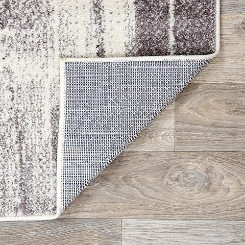 Miniatura 5 de Rugshop Alfombra abstracta moderna dorada de gran área, no desprende pelusa, para sala de estar, oficina y comedor, 8 x 10 pies