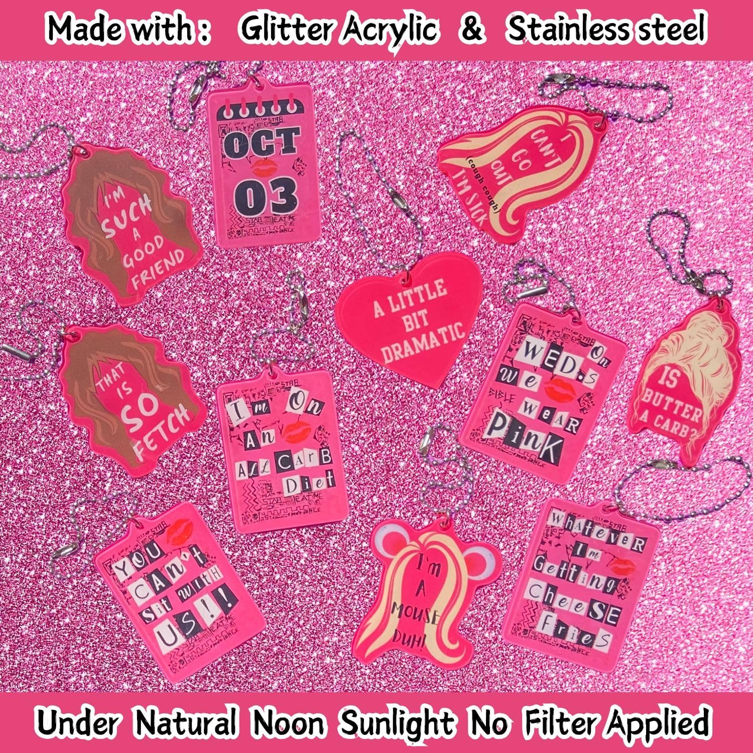 Decorative Hanging Ornaments/Charms Set – Party Decorations, Party Favors, Decor Accessories, Friendship Fun Gifts (Mean)