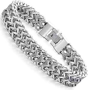 Amazon.com: FIBO STEEL 316L Stainless Steel Bracelet for Men