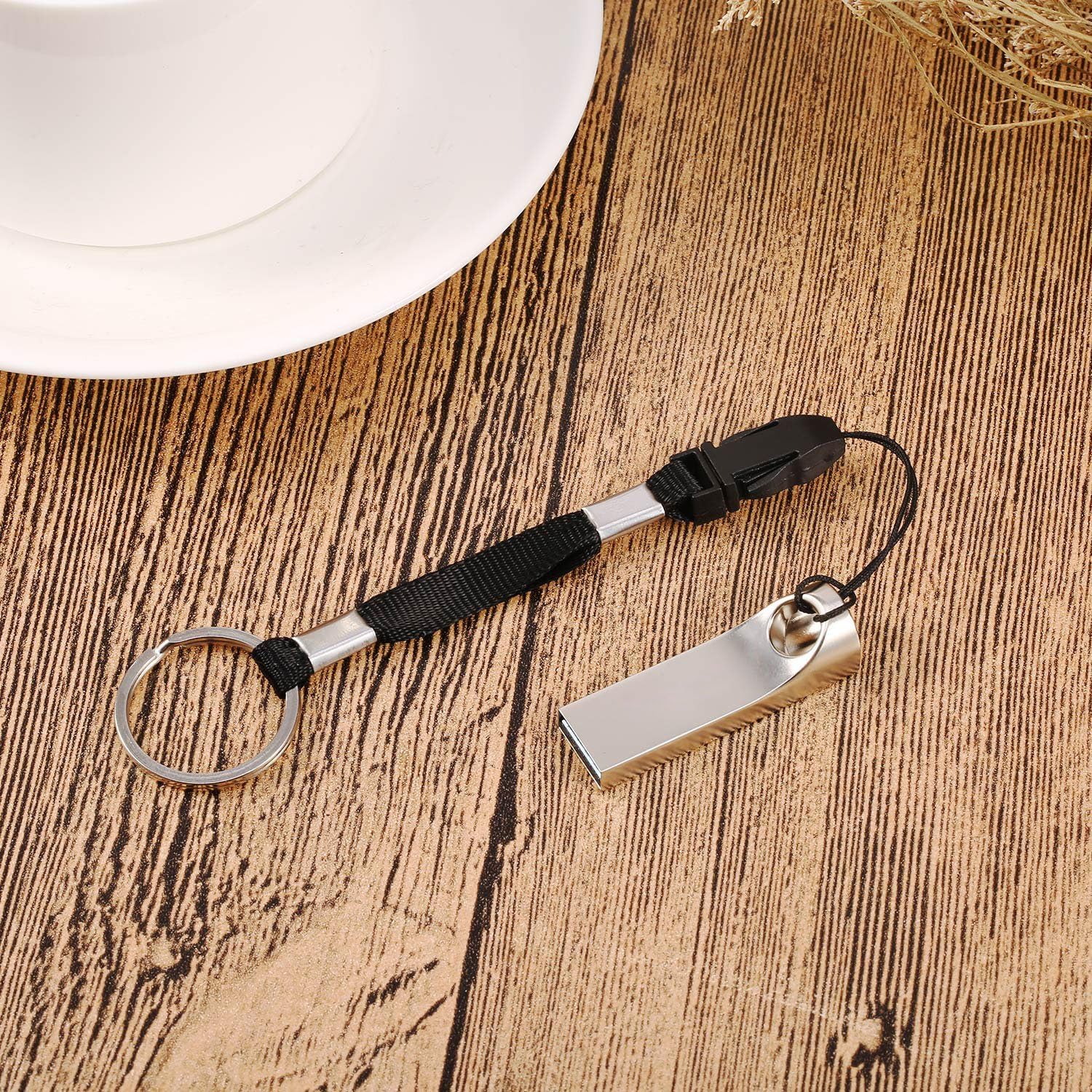 Bememo 20 Packs Black Nylon Lanyard Strap with Quick Release Buckle for USB Flash Drive, MP3, MP4 Player, Keychain, ID Card Holders and Other Small Electronic Devices