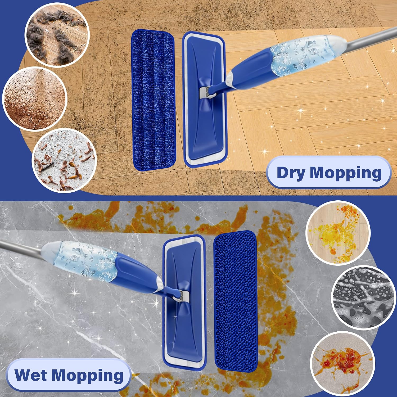Microfiber Spray Mop for Floors Cleaning: Wet Dry Hardwood Floor Mops image 2