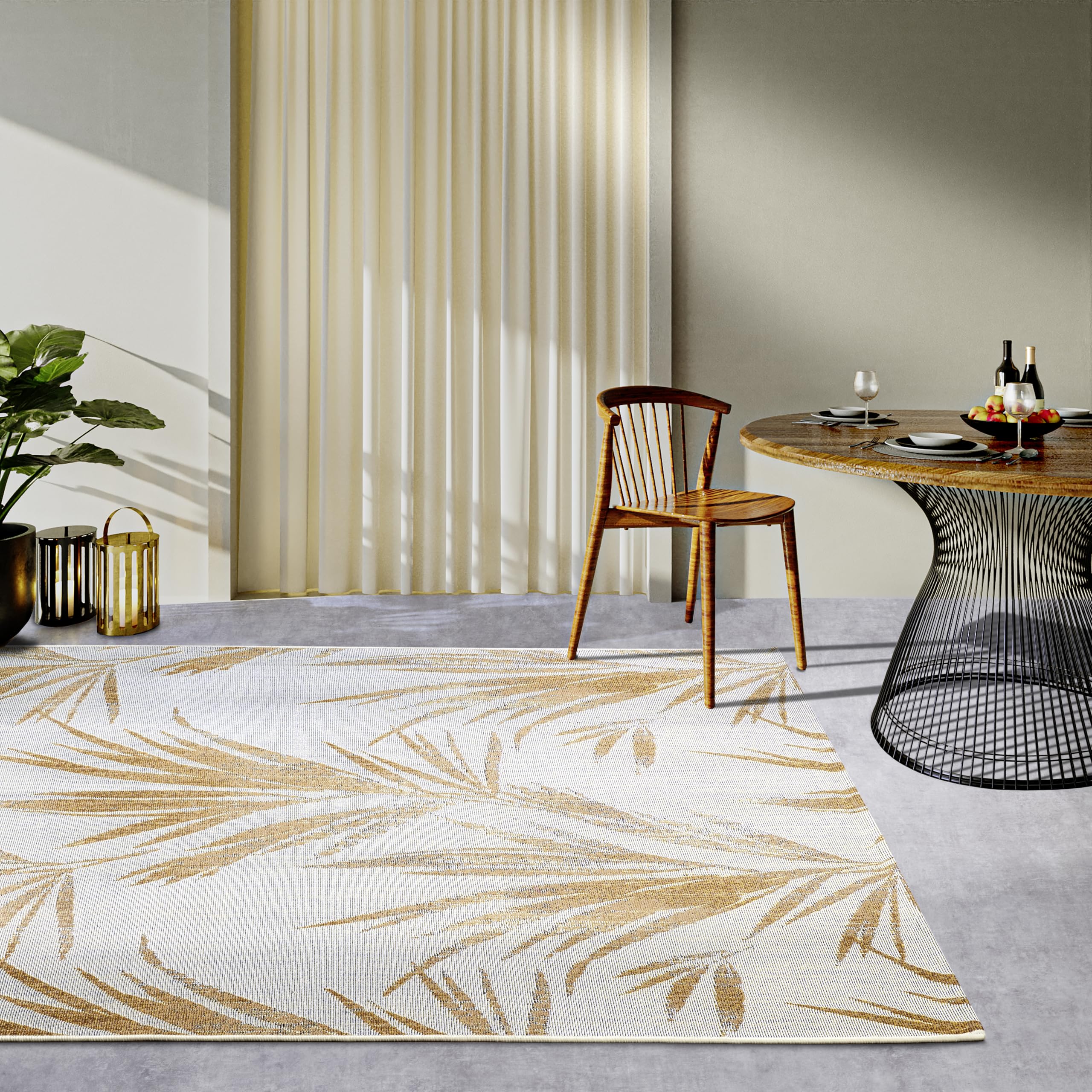 The Rugs Beige Villeroy & Boch 1767 Rug - Indoor Outdoor Flat Weave Floral In | Size: 160Cm X 235Cm