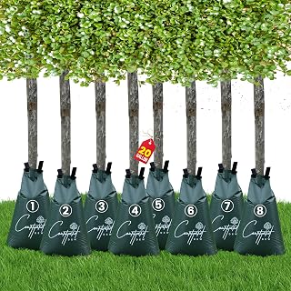 Tree Watering Bag Slow Release 20 Gallon- Heavy Duty Slow Release Watering Bags for Trees, Refillable Tree Bags for Watering, Deep Root Targeting (Pack of 08)