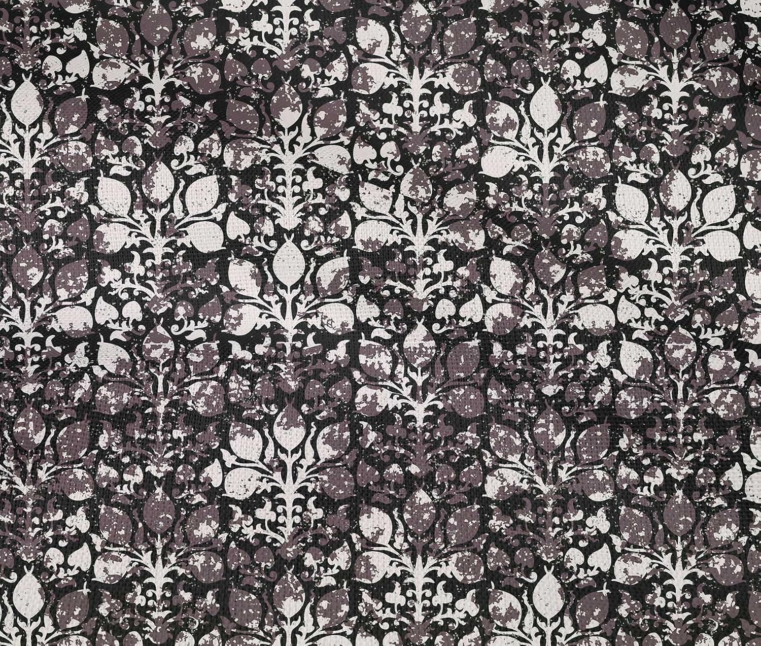 oneOone Cotton Flex Black Fabric Block Craft Projects Decor Fabric Printed by The Yard 40 Inch Wide-LO