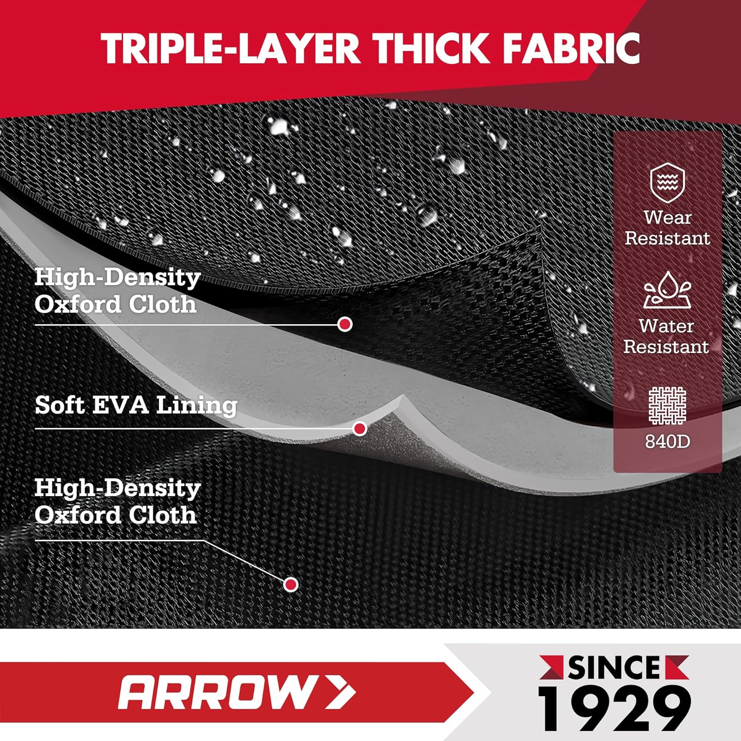 ARROW 17" Large Tool Bag with 36 Multipurpose Pockets, Tool Bags for Men Heavy Duty with Waterproof Hard Base, Reflective Band, Wide Open Mouth Toolbag for Electrician Mechanic Plumber HVAC