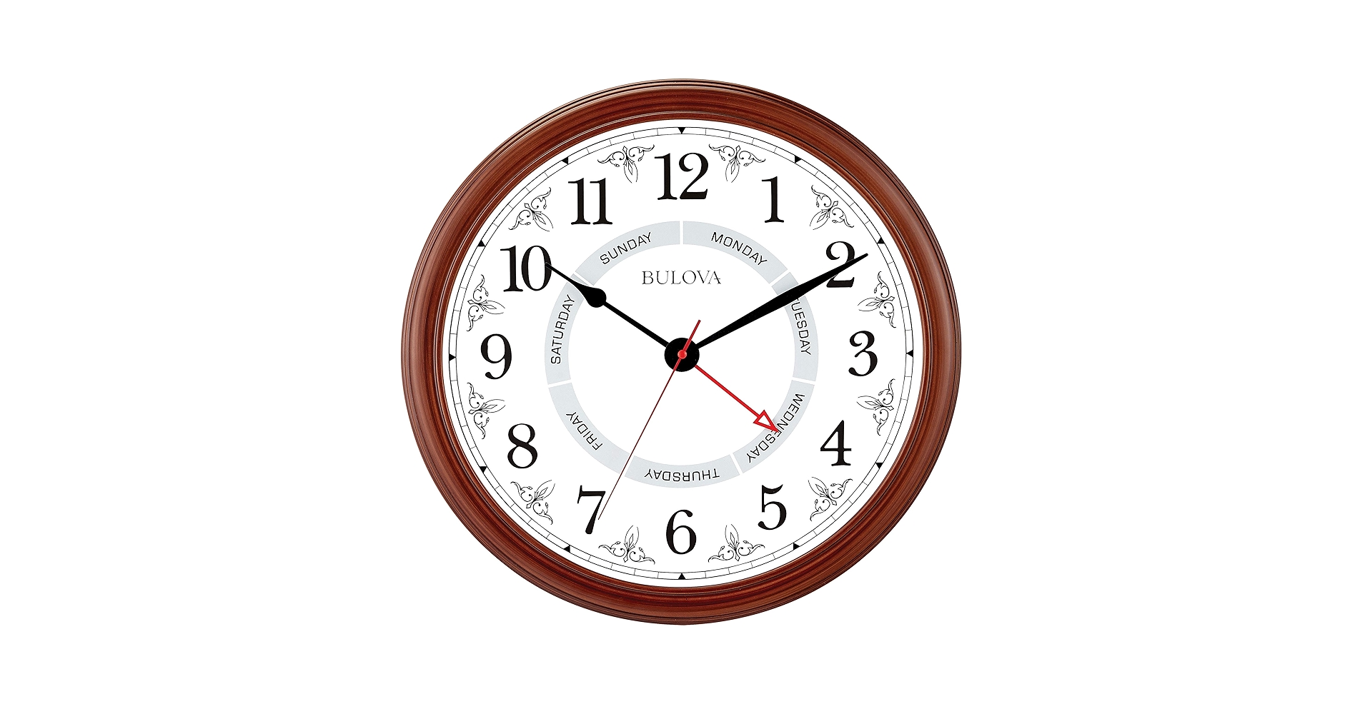 Amazon.com: Bulova Daily Wall Clock, Model C4804 | Brown