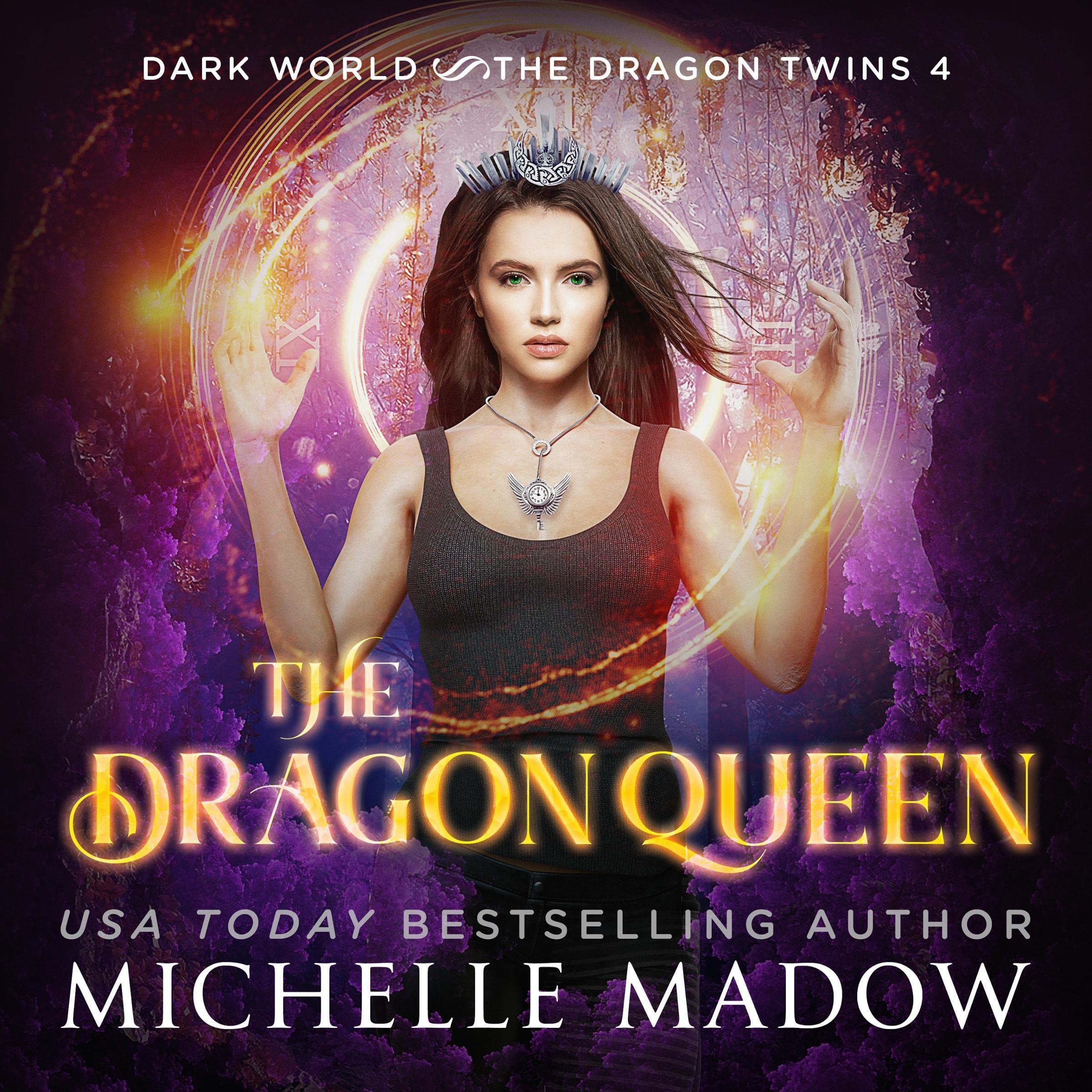 Cover art for The Dragon Queen: Dark World: The Dragon Twins, Book 4