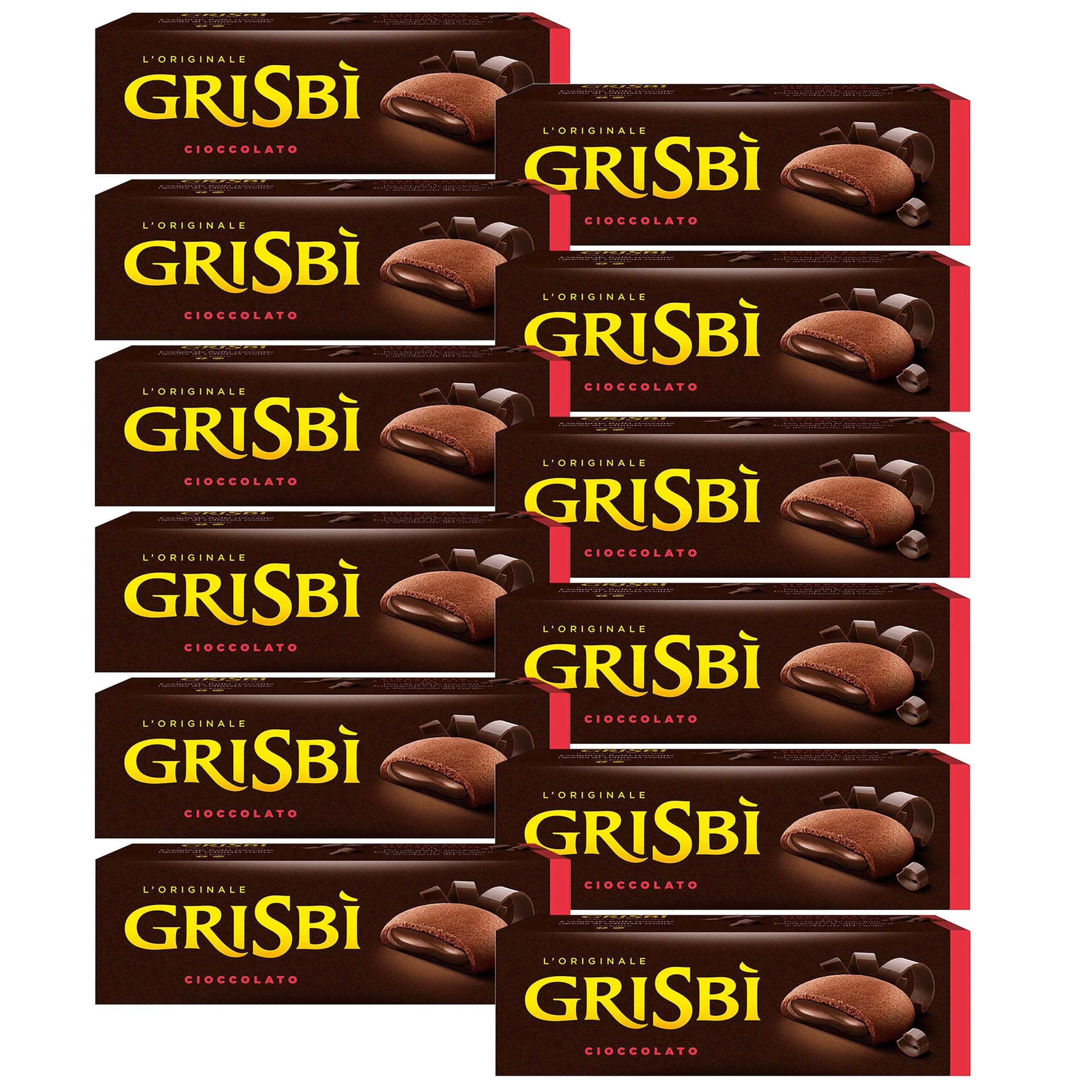 MATILDE VICENZI Grisbi Cioccolato - Bizcocho italiano relleno de chocolate 150g x 12 paquetes