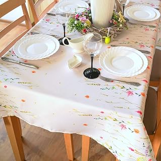 Finest Floral Coloring Rectangle Fall Tablecloth Non-Iron Stain Resistant- Table Cover Kitchen Dining Room Autumn Dinner Fall Tablecloth Wedding Decorations Rectangle 60"x120"