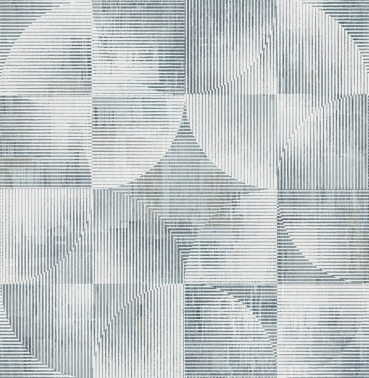 Woodbine Slate Abstract Geometric Wallpaper, 4155-27343