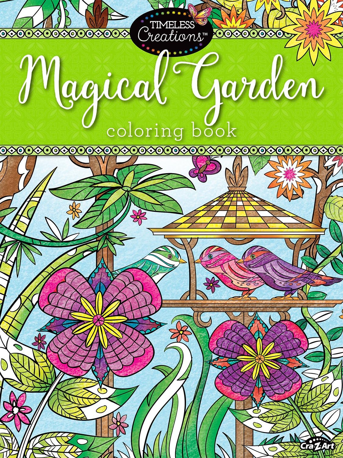 Cra-Z-Art Timeless Creations Adult Coloring Books: Magical Gardens Crative Coloring Book (16270-6)