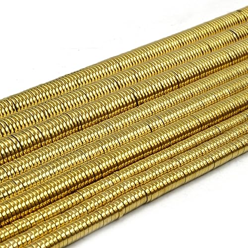 Miniatura 4 de Cuentas Heishi de hematita | Cuentas de hematita heishi chapadas en metal natural liso | 0.157 in | Plata Plata 0.157 in