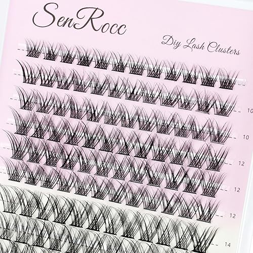 Miniatura 19 de Extensiones de racimos de pestañas, 240 unidades, extensiones de pestañas largas individuales 40D, aspecto natural, pestañas de imitación de visón