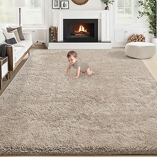 8x10 Area Rug for Living Room: Fluffy Shag Soft Washable Rugs Large Fuzz...