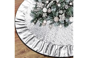 Silver Tree Skirt: Festive Sparkle for Your Christmas Tree