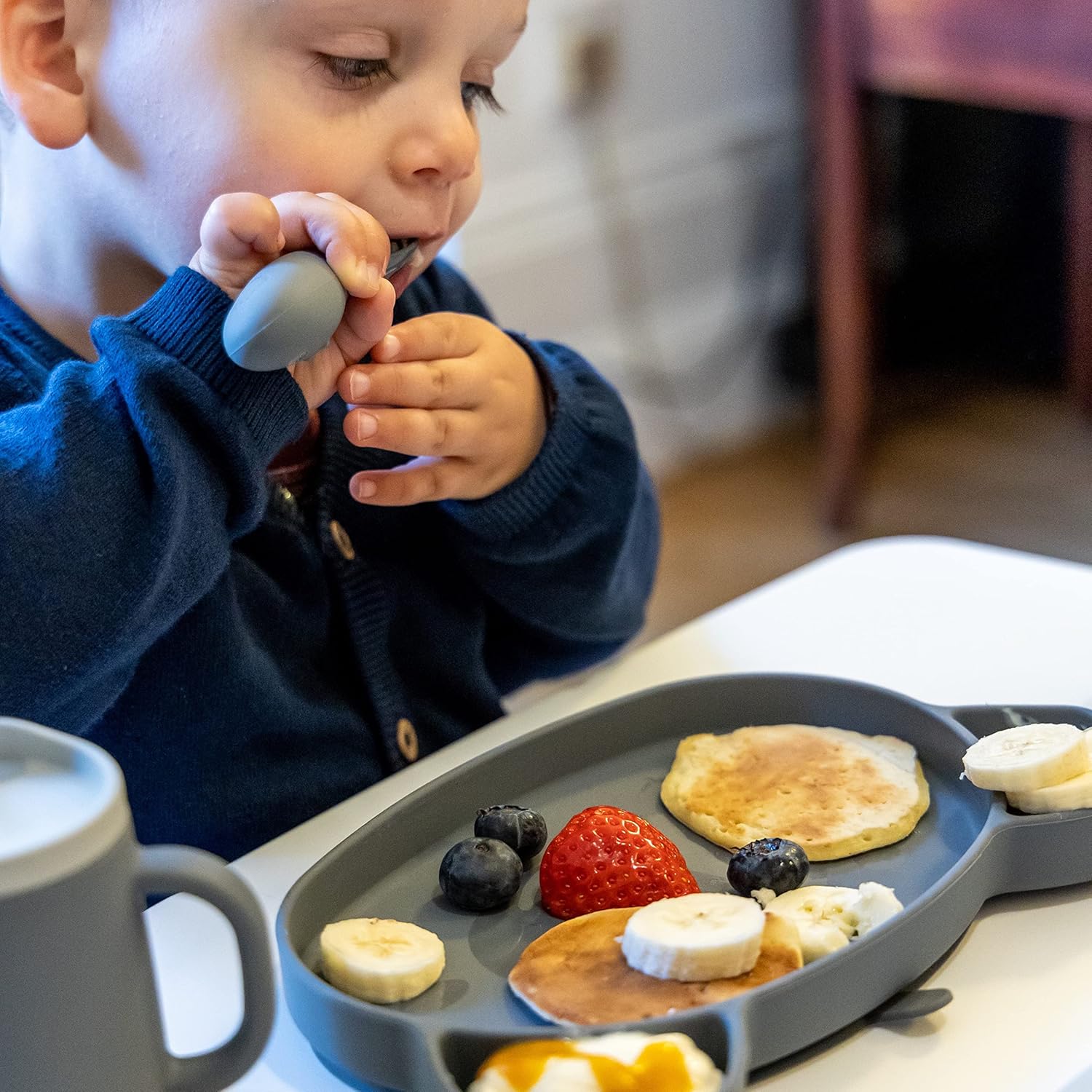 TUM TUM Silicone Baby Cutlery with Travel Case, Baby Spoon & Fork Set, Designed with Feeding Specialist - Image 5
