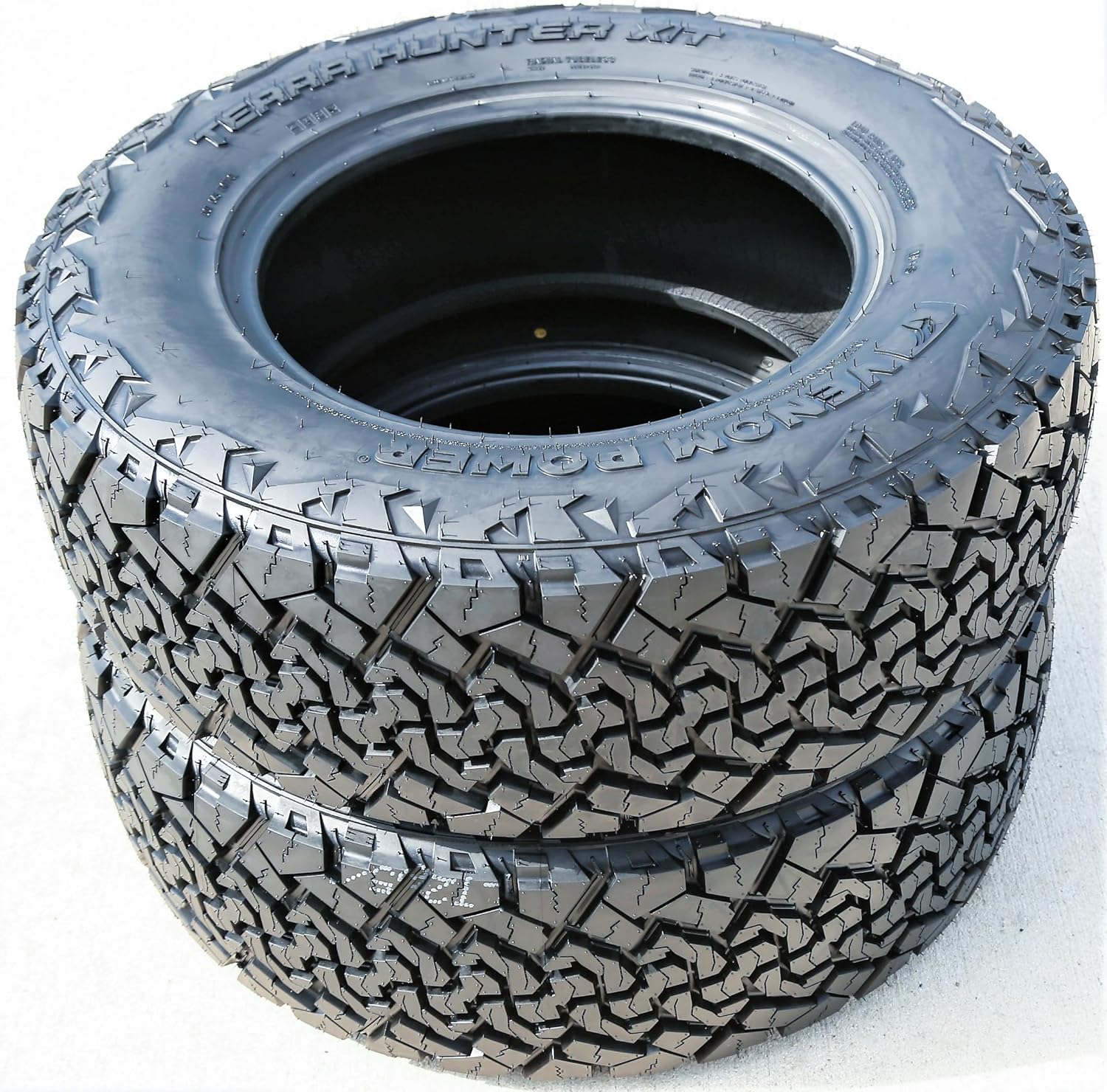 Venom Power Terra Hunter X/T XT All-Terrain Mud Light Truck Radial Tire-LT265/65R17 265/65/17 265/65-17 120/117S Load Range E LRE 10-Ply BSW Black Side Wall