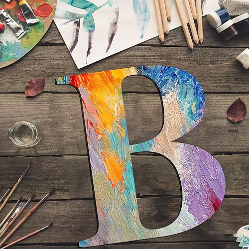 Miniatura 3 de Letras de madera sin terminar de 12 pulgadas de alto y puntos de pegamento, grosor de 0.27 pulgadas, para decoración de letreros de bricolaje, pared
