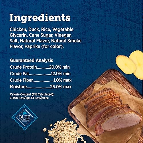 Miniatura 5 de Blue Buffalo True Chews Premium Jerky Cuts Golosinas naturales para perros, pato, 12 onzas