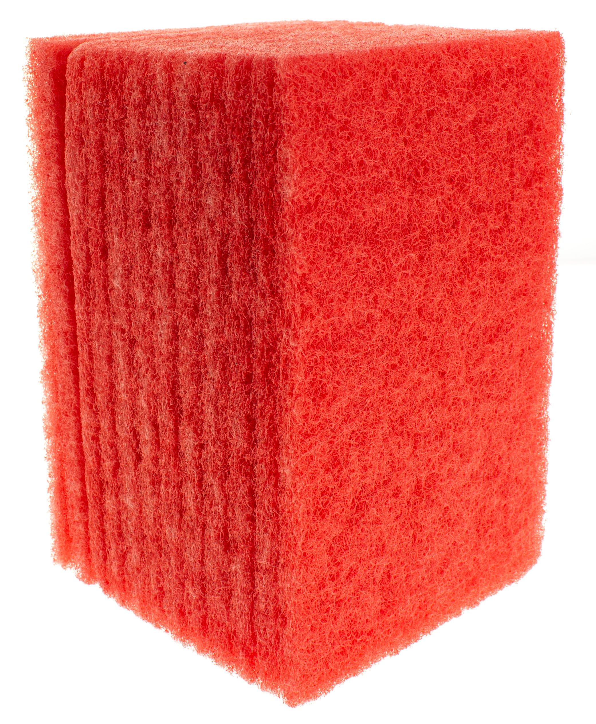 Scour Pads. Made in Europe. 12 Pack, Red, 4 x 6 Inch Odorless General Purposes Scouring Scrubbers for Cleaning Dishes, Cutlery &amp; Kitchen Stuff, Garage &amp; Garden Tools, Grills &amp; Outdoor Things