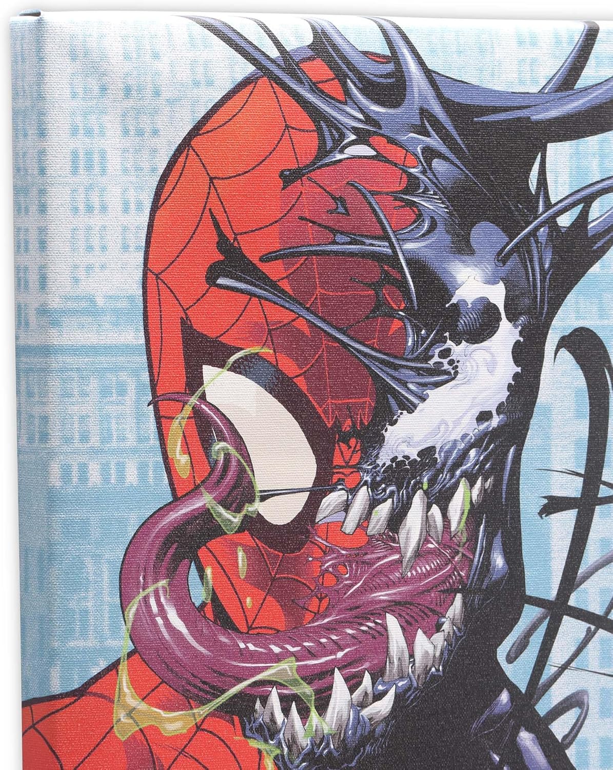 Open Road Brands Marvel Spider-Man and Venom Dual Face Gallery Wrapped Canvas Wall Decor - Venom Wall Art for Man Cave or Movie Room