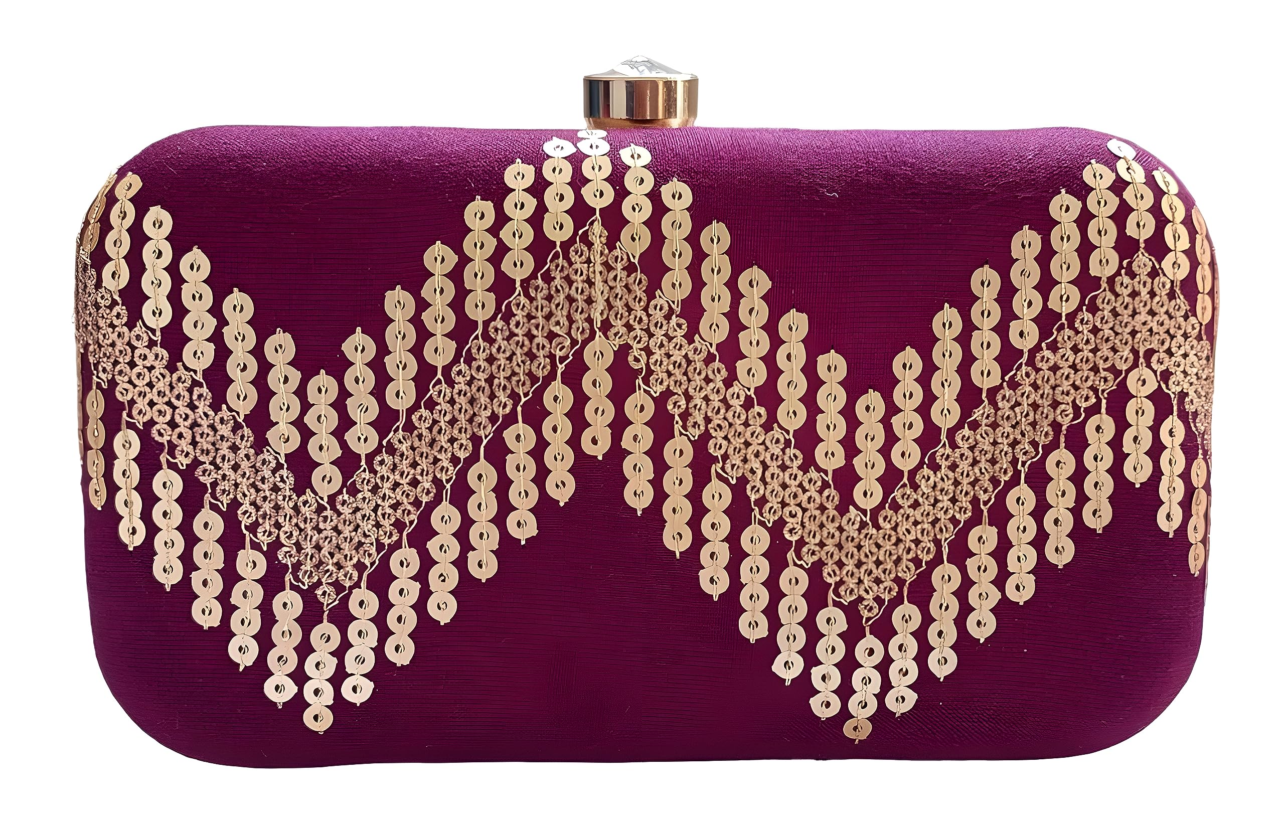 FRINGES Womens sequence Wine Clutch for Party Wedding (Wine) (B0CCL9P9NB) Amazon Price History, Amazon Price Tracker