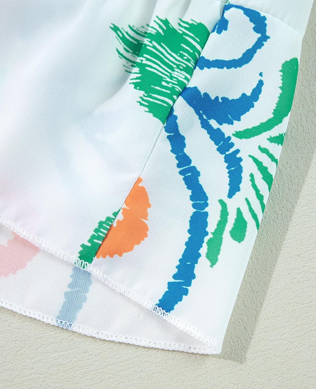 SELINK Womens Long Sleeve Dresses Casual V Neck Tribal Print Button Flowy Boho Mini Beach Dress - Image 5