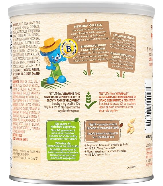 Nestle Nestum Infant Cereal, Wheat and Honey, 10.6 Ounce (Pack of 3)