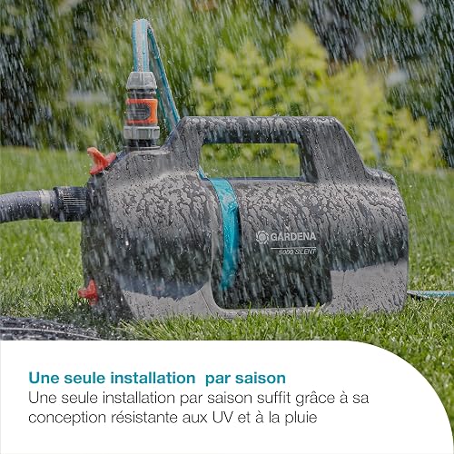 Gardena Garden Pump 5000 Silent Suction Set Pumps: 26% More Flow Rate at the Same Power Consumption as its Predecessor, Low Noise Operation, Rain and UV Resistant housing, (9082-20) - 4