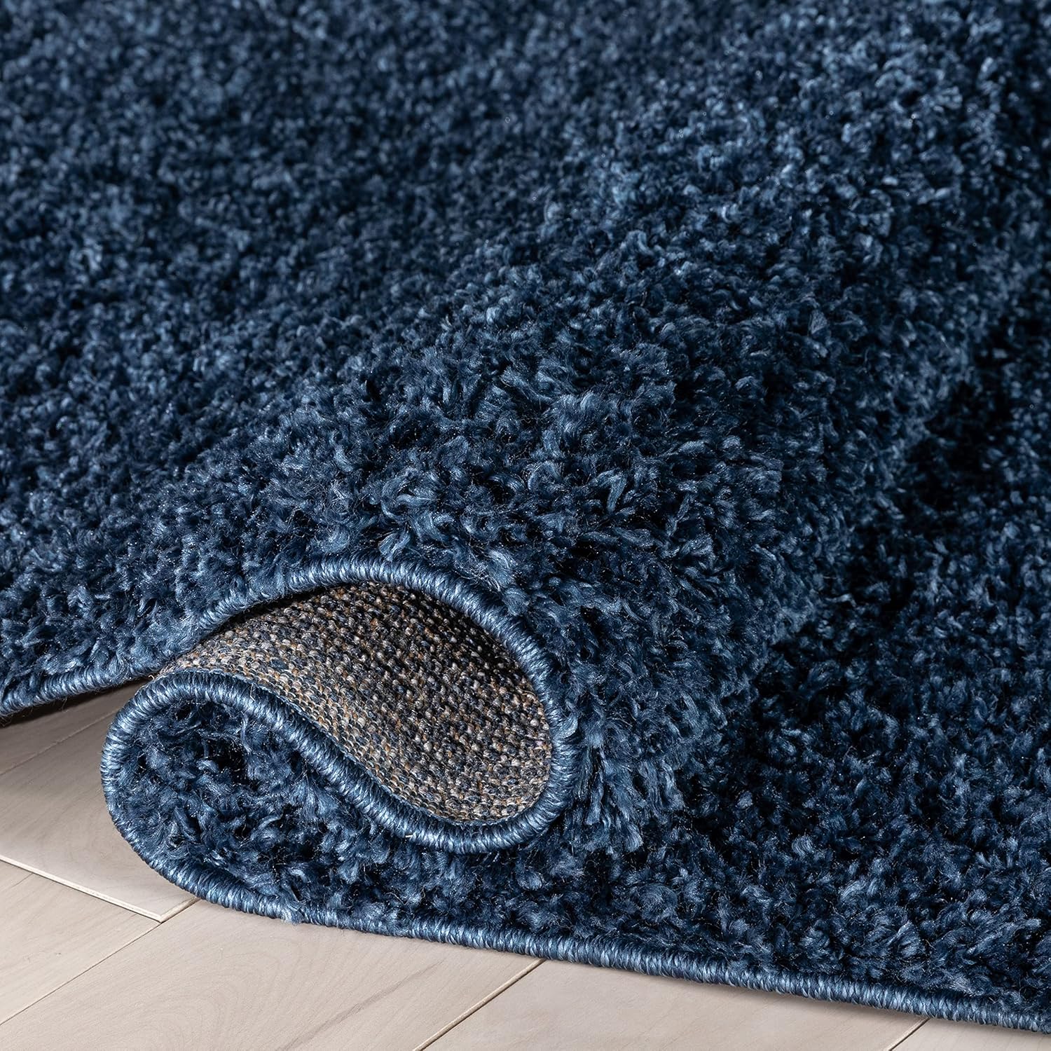 Well Woven Elle Basics | Emerson Shag Dark Blue | Textured Mat Rug (2'3" x 3'11")