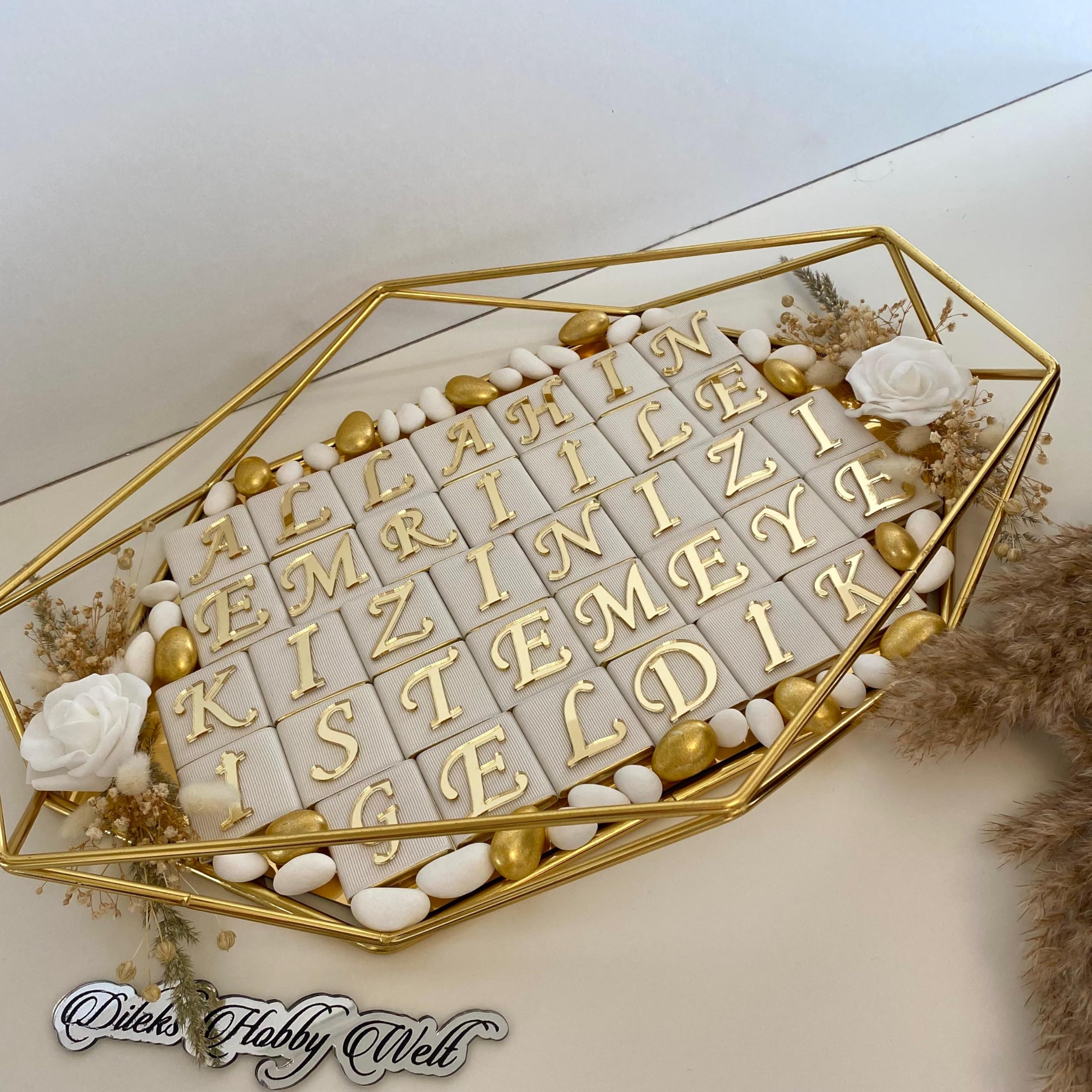 Generisch Kiz isteme Tepsisi Pampas Gold, Verlobungstablett, Nisan Tepsisi, Söz Tepsisi, Yüzük Tepsisi, Wedding, Hochzeit, Verlobung, Nisan, Söz, Dügün, Angegement