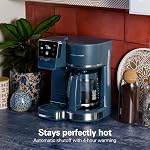 Hamilton Beach 2-Way Machine à café Iced/Hot programmable, mono-serve et 12 Carafe en verre de coupe, LED Ecran, Maquillage de cuisine bleu, 47502J