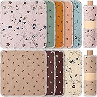 Vista 19 de Redbaker 50 piezas de toallas de papel reutilizables paños de algodón reutilizables sin papel toallitas absorbentes lavables para inodoro con rollo