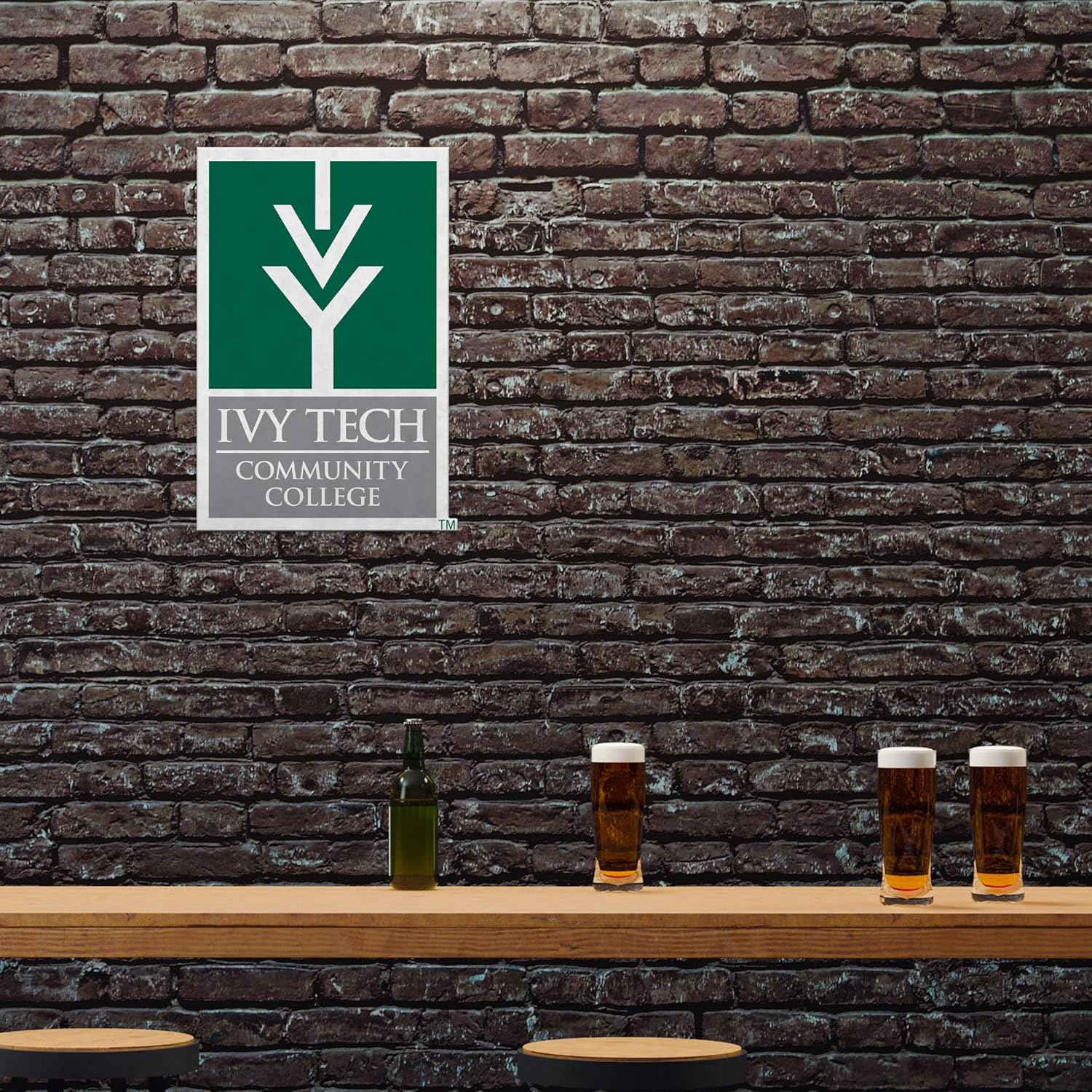 Rico Industries NCAA Ivy Tech Bears Shape Cut Pennant - Home and Living Room Décor - Soft Felt EZ to Hang - Image 2