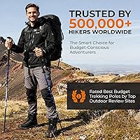 Vista 7 de Trekology Trek-Z - Bastones de senderismo y trekking plegables - Soporte de equilibrio para personas mayores, mujeres y hombres, 2 unidades por set