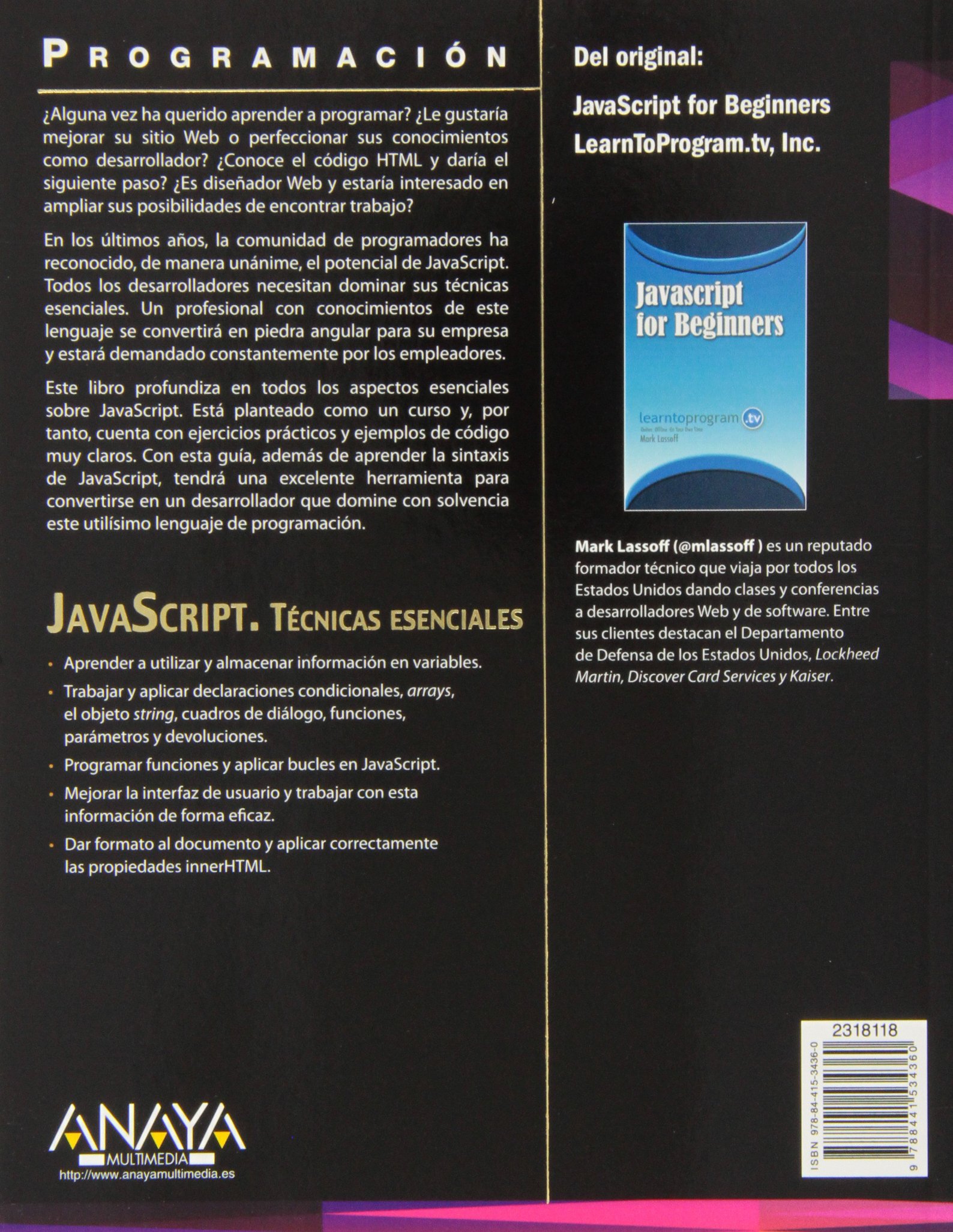 JavaScript. Técnicas esenciales (PROGRAMACIÓN)