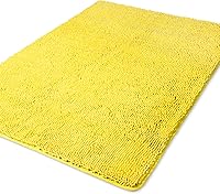 Vista 254 de Yeaban Juego de alfombras de baño verde manzana 2 piezas (20" x 32" y 17" x 24"), tapetes de baño de felpilla gruesa Alfombras de baño absorbentes