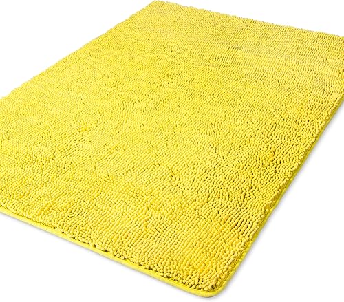 Miniatura 267 de Yeaban Alfombras de baño gris oscuro – Gruesas alfombras de baño de chenilla | Alfombras de baño absorbentes y lavables antideslizantes, alfombras