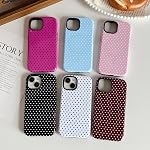ZTOFERA for iPhone 13/14 Case Fit for MagSafe, Dots Pattern-White | Built in Magnetic Support Magnetic Accessory | Cute Polka Dot Pattern | Hard PC Back+Soft Layer Dual Protective Phone Case